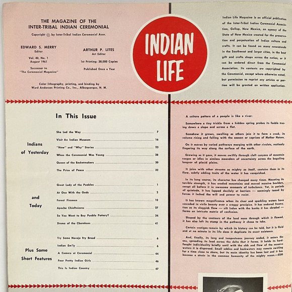 1961 Indian Life Magazine Vol. 40 No. 1 Inter-Tribal Indian Ceremonial Assn. NM - Picture 4 of 12
